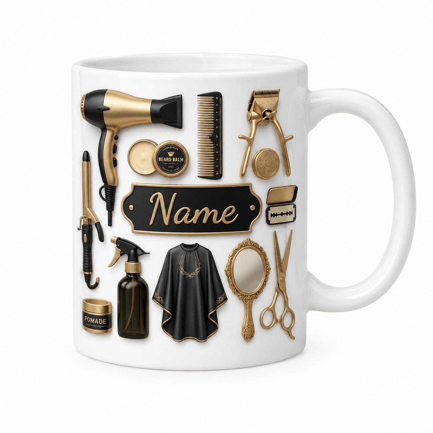 Coffee Tea Name - Custom Barber Coffee Mug 11oz Ceramic