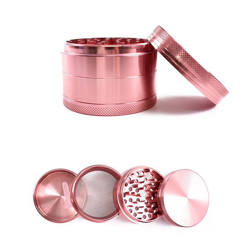 4-Pieces 40mm Herb Pink Tobacc - Burr Hand Grinder recension och pris