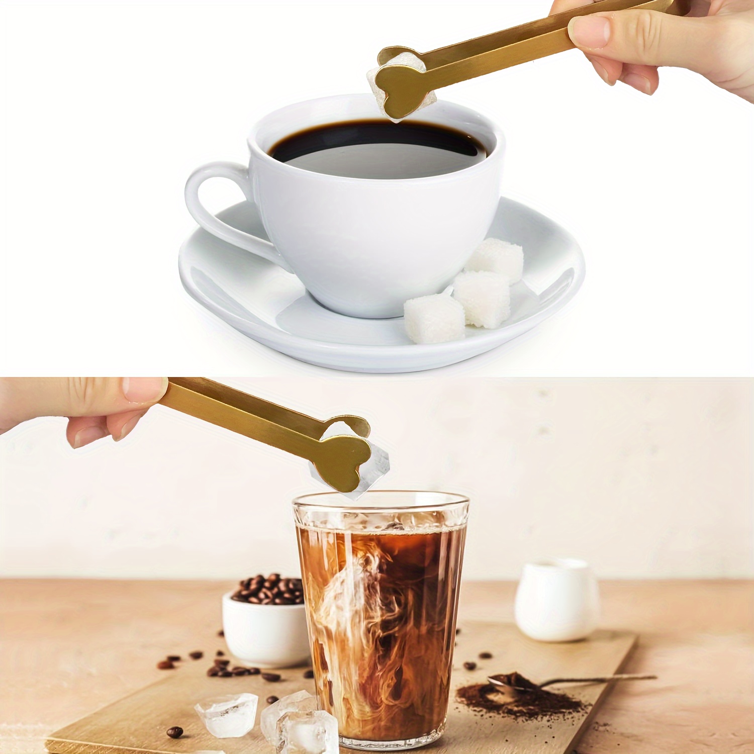 5pcs Stainless Steel Heart-Sha - Coffee Tea Sugar recension och pris