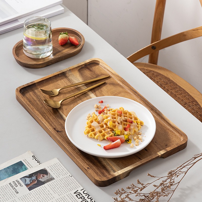 Acacia Wood Coffee Tray Decora - Coffee Tea And Sugar Set recension och pris