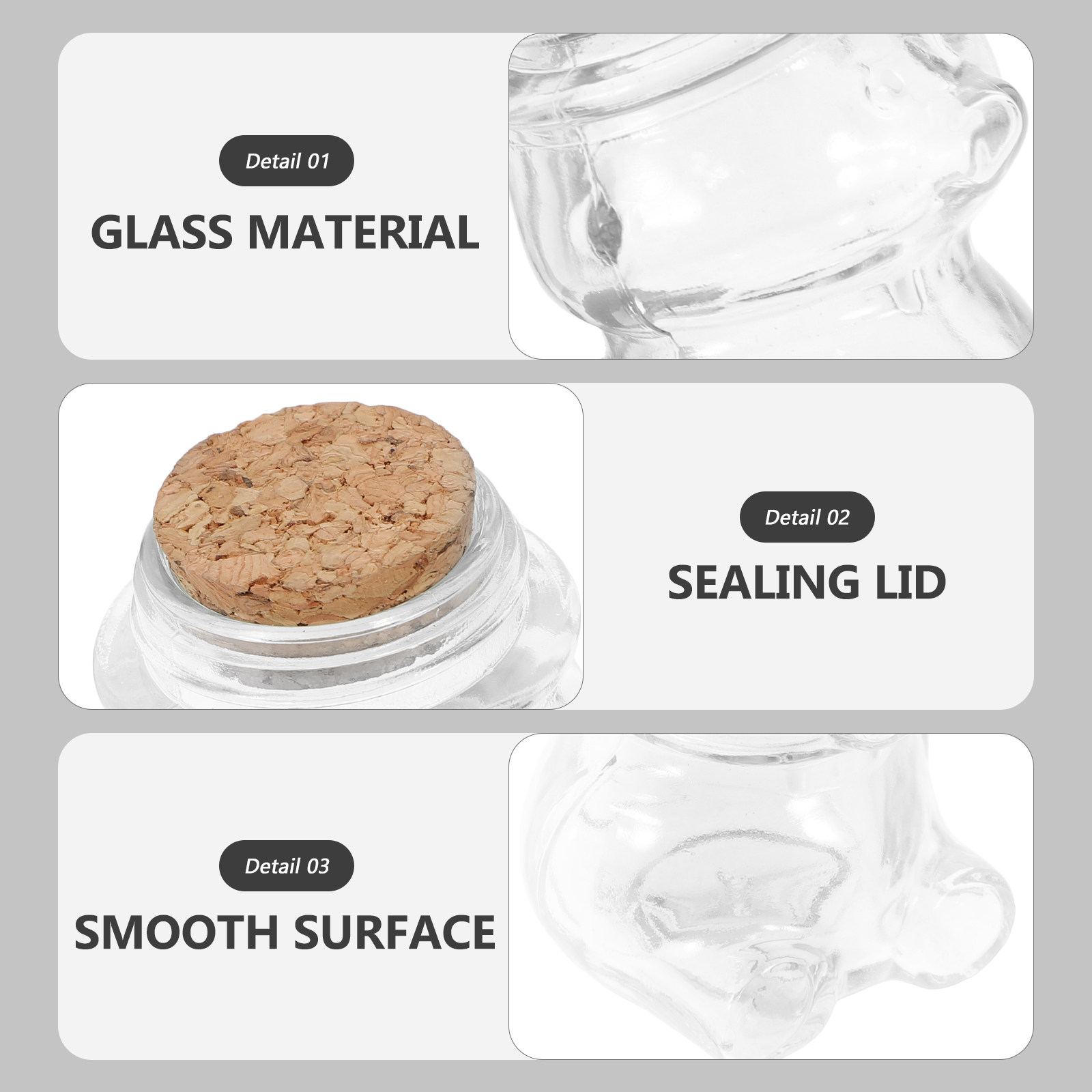 4Pcs Transparent Glass Candy J - Coffee Tea Sugar recension och pris