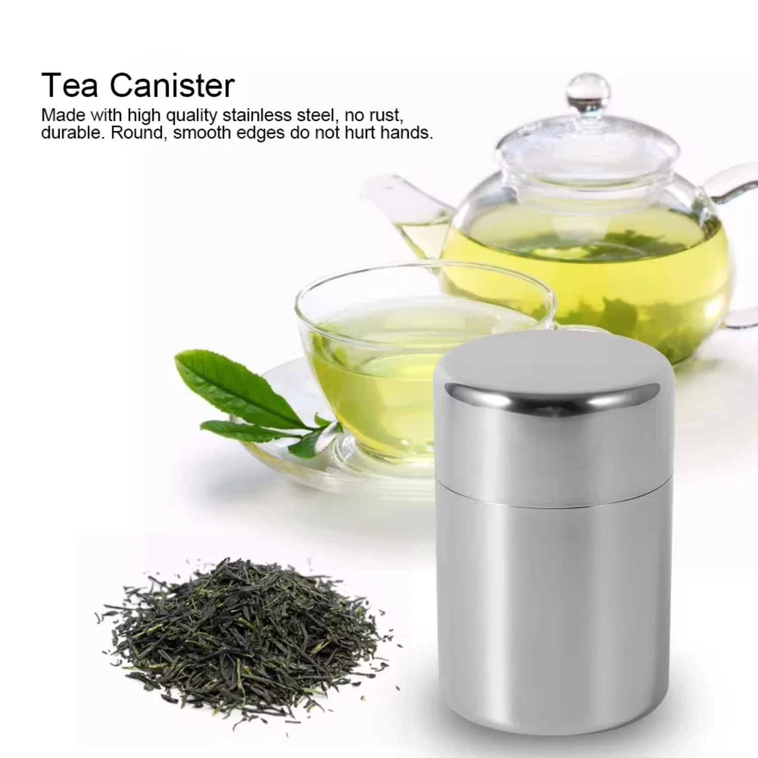 Stainless Steel Tea Leaf Tins  - Coffee Tea And Sugar Set recension och pris